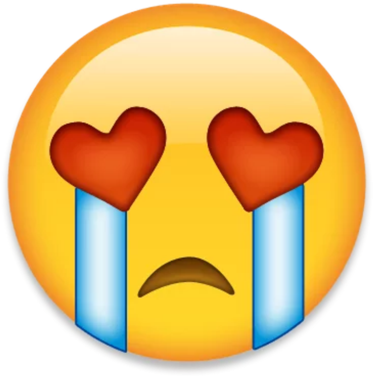 Sad Sticker - Inlove Emoji Clipart (1024x1024), Png Download