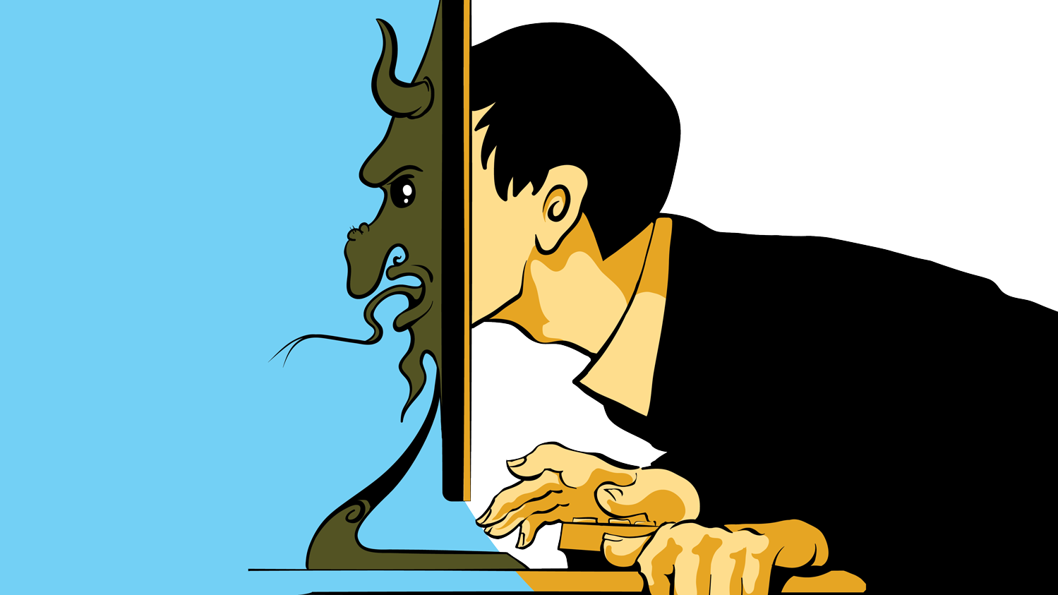 Online Trolling Clipart (1499x843), Png Download