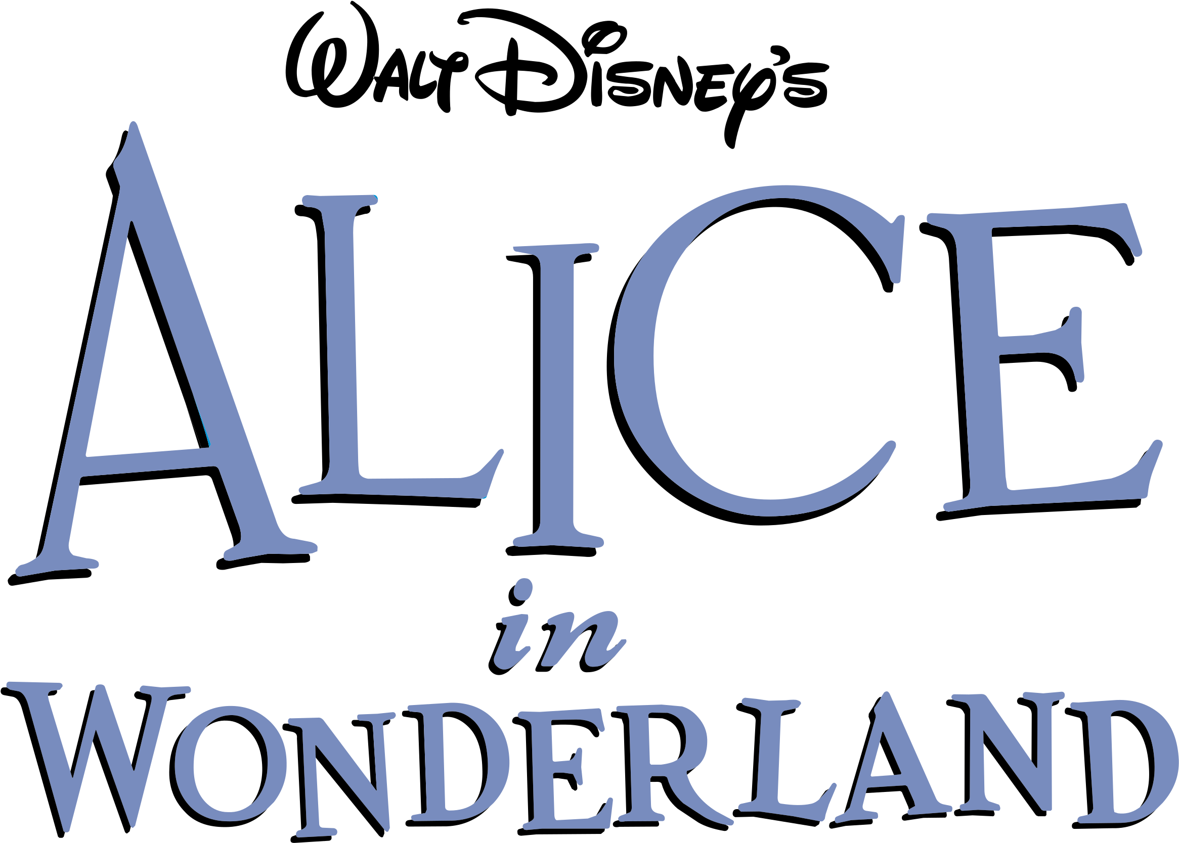 Disney's Alice In Wonderland Logo Png Transparent - Alice In Wonderland Logopedia Clipart (2400x2400), Png Download