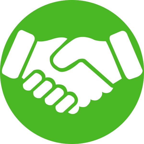 B2b Clipart Handshake - Shaking Hands Icon Green - Png Download (600x600), Png Download