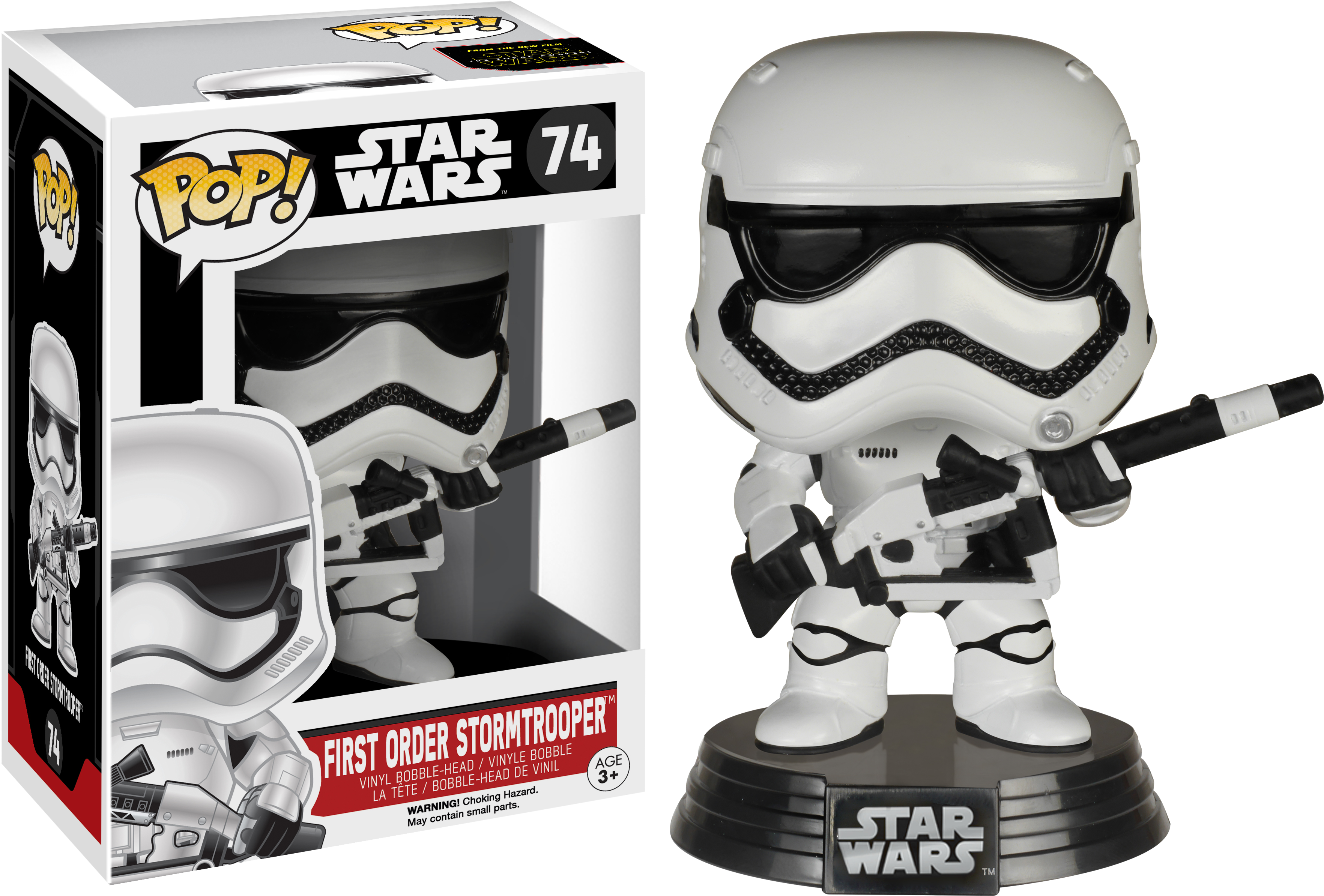 Stormtrooper Avec Fu - Star War Funko Pop Clipart (3600x2570), Png Download