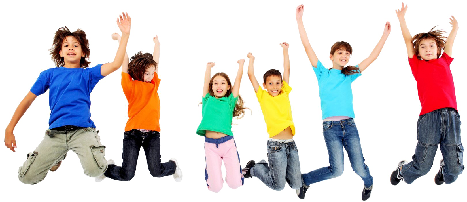 Children Png Transparent Image - Happy Kids White Background Clipart (1621x702), Png Download