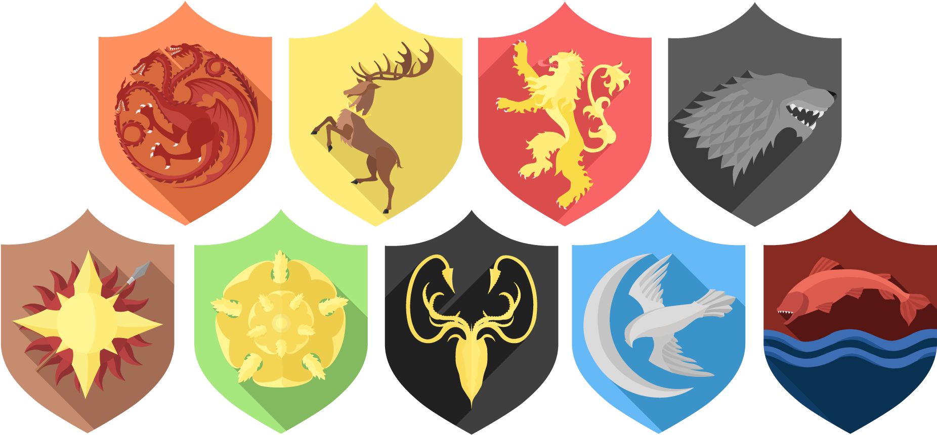 Png Game Of Thrones - Stickers Game Of Thrones Clipart (2000x1081), Png Download