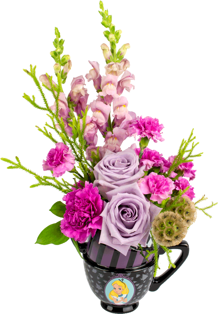 Alice In Wonderland Purple Bouquet - Bouquet Clipart (1024x1024), Png Download