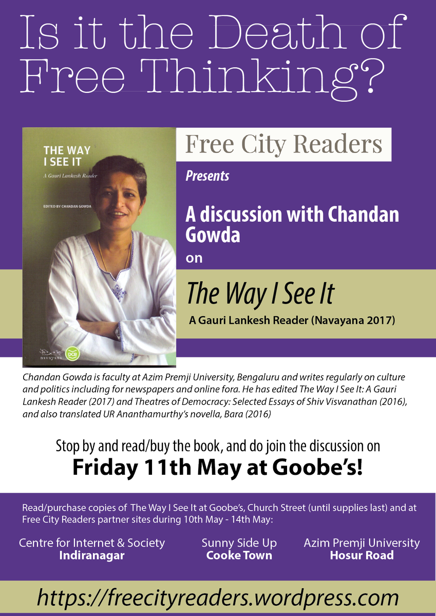 Free City Readers Present A Discussion With Chandan - Poster Clipart (849x1200), Png Download