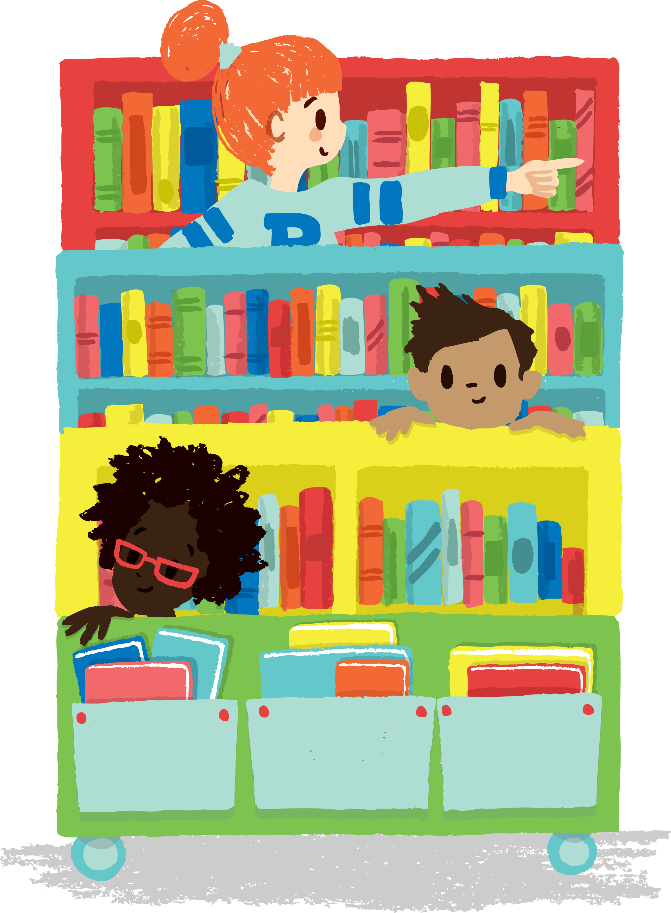 Wbd Library Image 3 Kids - Library Kids Png Clipart (2314x3145), Png Download