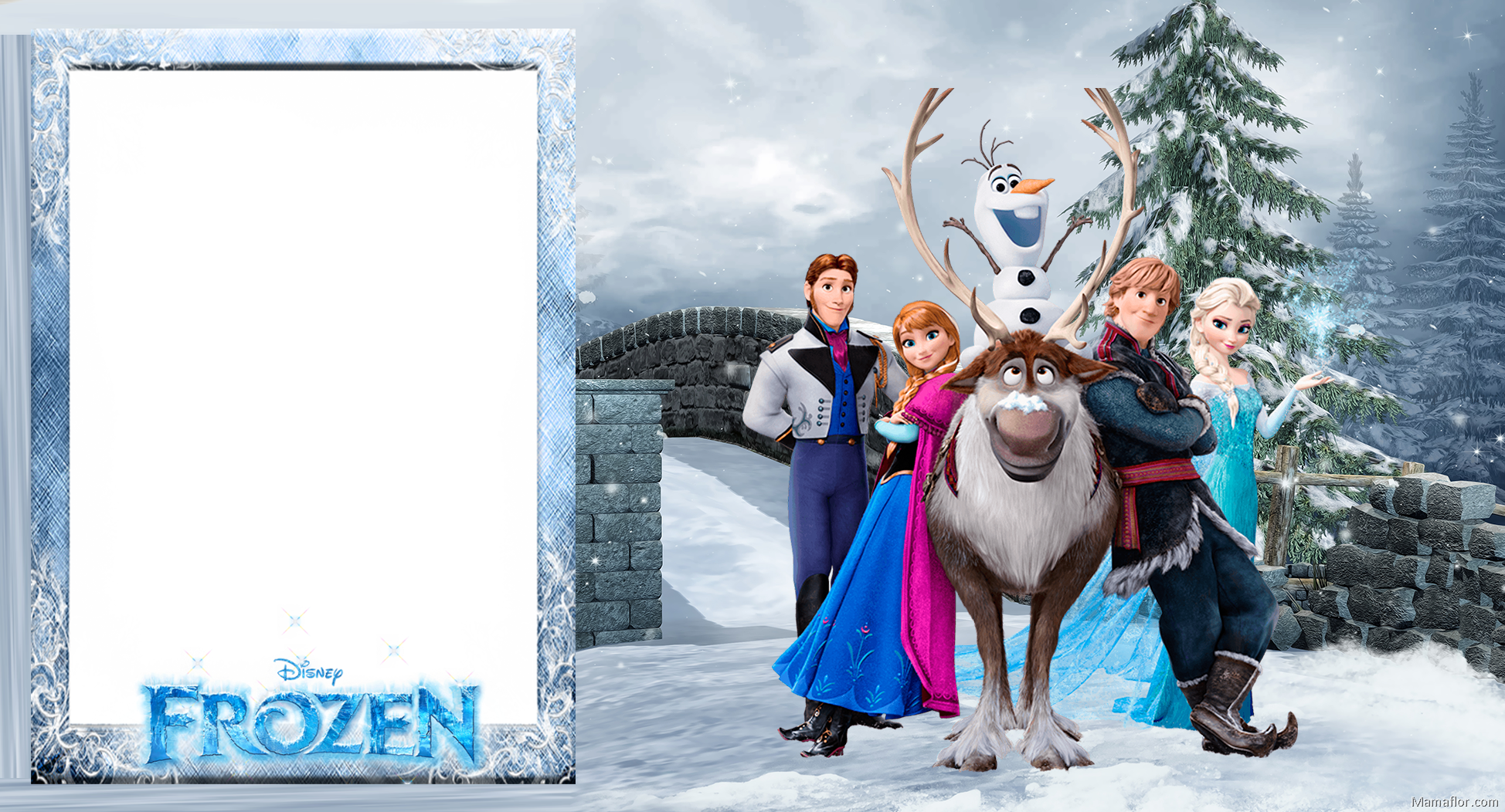 Marco Fotos Personajes Frozen - Frozen Clipart (1948x1052), Png Download