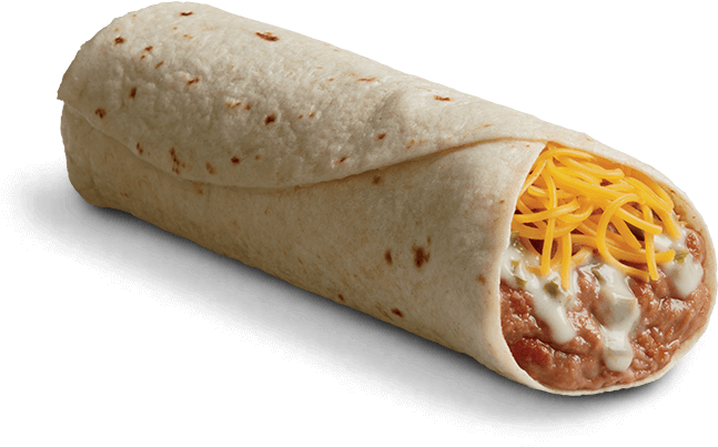 Queso Bean Burrito - Bean Burrito Png Clipart (860x480), Png Download