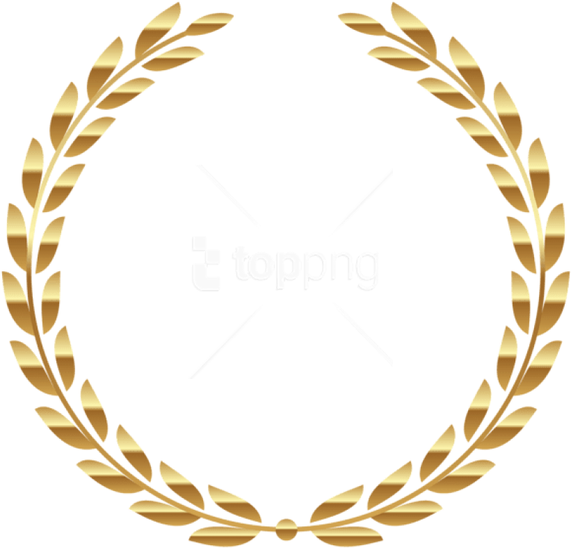 Free Png Download Transparent Gold Wreathpicture Clipart - Gold Laurel Wreath Png (850x819), Png Download