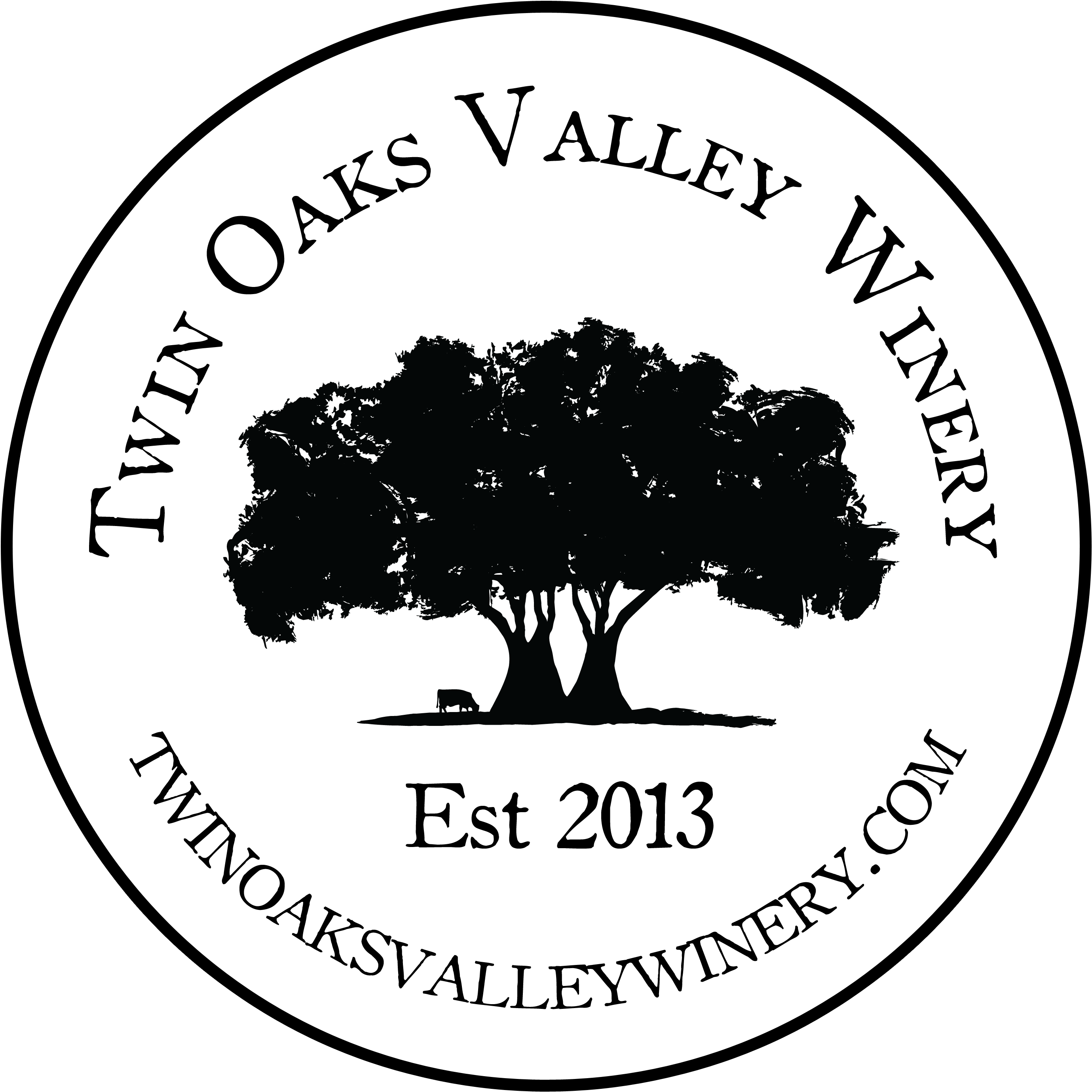 Twin Oaks Winery Twinoaks Logo - Chardonnay Clipart (3000x3000), Png Download
