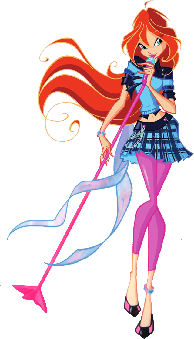 Winx Club Bloom Png - Winx Club Bloom Rockband Clipart (640x1117), Png Download
