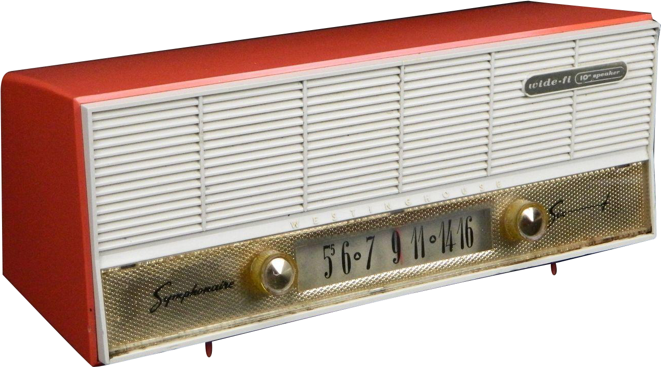 Vintage 1959 Westinghouse Am Radio Model H-637t6 For - Radio Receiver Clipart (1294x1294), Png Download