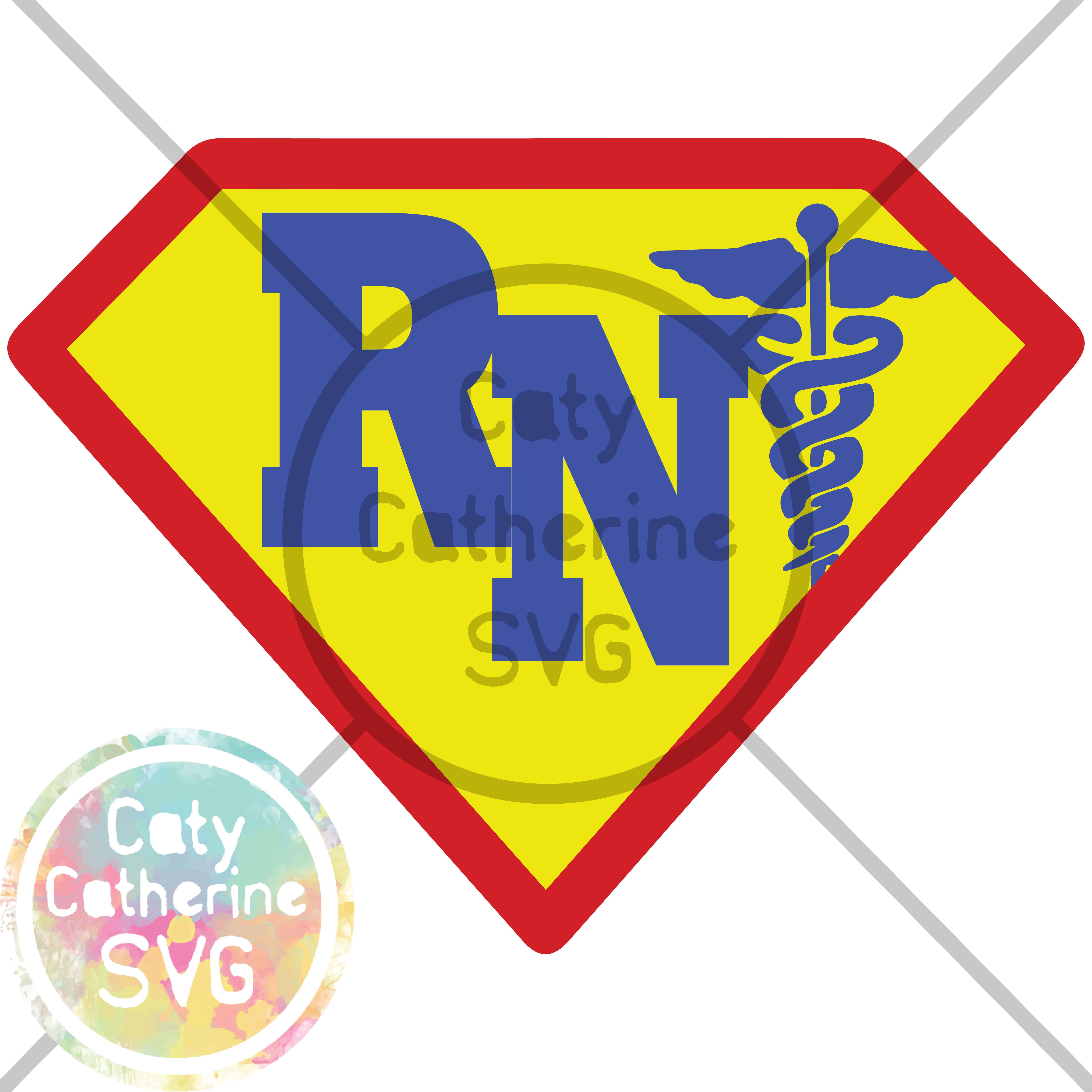 Registered Nurse Super Hero - Medical Symbol Clipart (6251x6251), Png Download