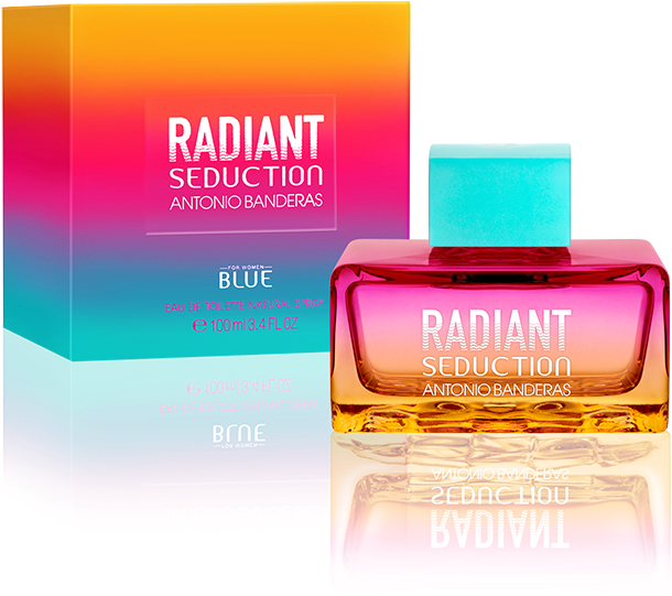 Лимитированная Коллекция Ярких Ароматов Radiant Seduction - Radiant Seduction Blue Antonio Banderas Clipart (640x600), Png Download