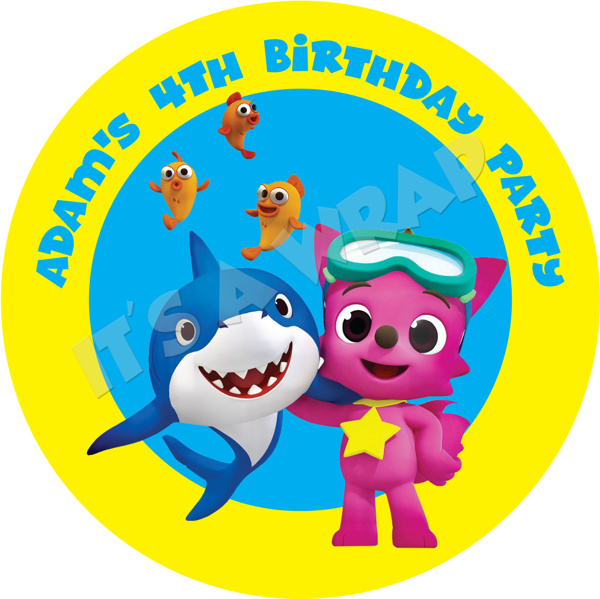 Baby Shark Png - Baby Shark Party Plates Clipart (1200x1200), Png Download