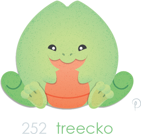 Artpoke-dot Of The Day, "treecko"oc - Cartoon Clipart (674x630), Png Download
