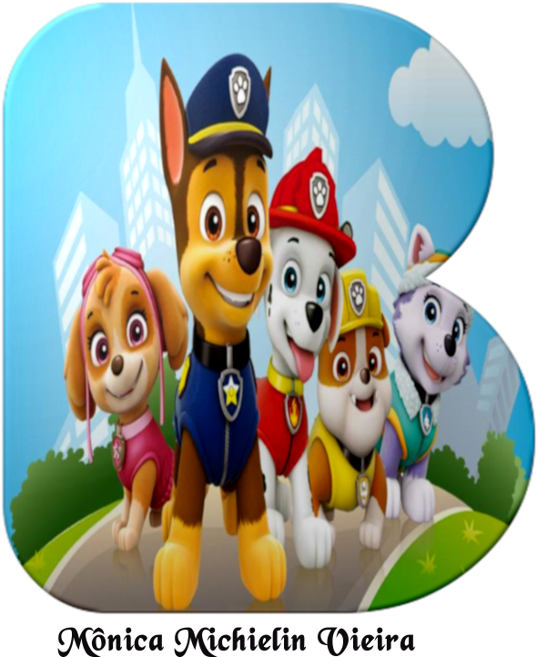 Alfabeto Patrulha Canina Png - Cartoon Clipart (750x750), Png Download
