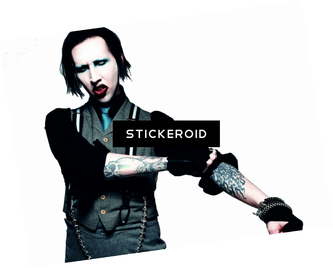 Marilyn Manson Music Band Group Art Poster Decor , - Marilyn Manson Arm Tattoo Clipart (1119x903), Png Download