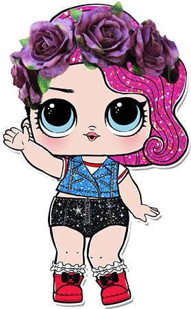 Lol Doll Sticker Lol Surprise Rocker Glitter Clipart Large Size Png Image Pikpng