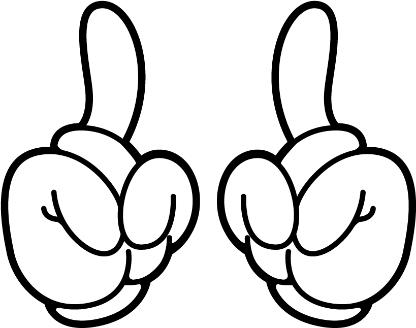 Mickey Mouse Middle Finger Png - Free Logo Image