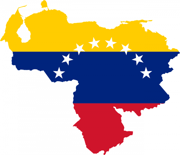 Venezuela Png En Sudamérica - Venezuela Flag And Map Clipart (720x618), Png Download