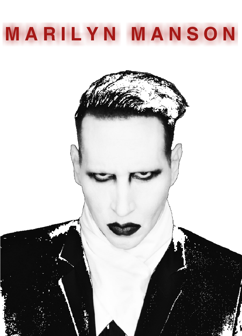Model Image T Shirt - Marilyn Manson Clipart (849x1214), Png Download
