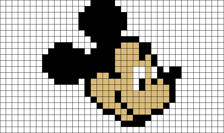 Pixelated Art Mickey Mouse Clipart (740x441), Png Download