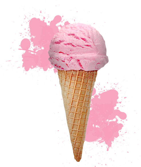 Strawberry Ice Cream Png Transparent Background - Food Icon Png Pink Clipart (640x640), Png Download