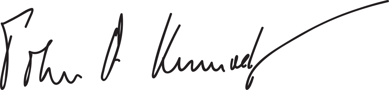 John F Kennedy Signature - Firma De John F Kennedy Clipart (1280x298), Png Download