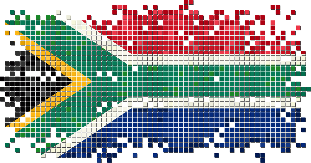 Flag Of South - South African Flag Png Clipart (992x520), Png Download