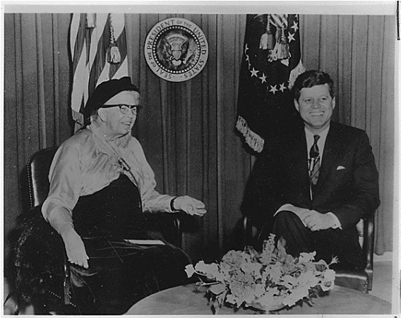 Eleanor Roosevelt Interviews President John F - Eleanor Roosevelt As Chairwoman Clipart (789x450), Png Download