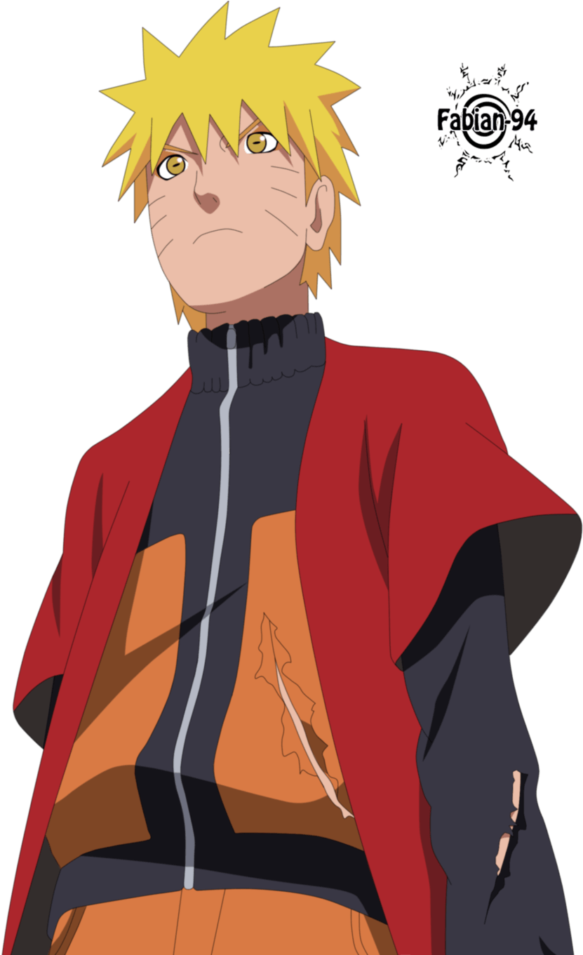 Naruto Uzumaki Sage Mode Render Clipart (831x1361), Png Download