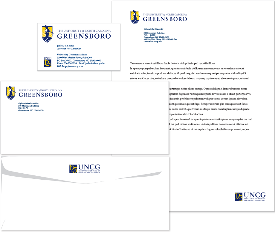 Stationery And Business Card Examples - Uncg Student Business Cards Clipart (920x775), Png Download
