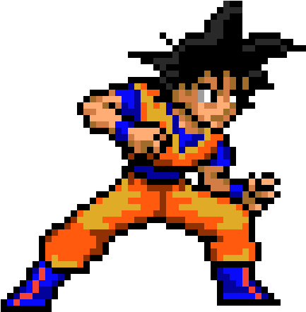Random Image From User - Son Goku Pixel Art Clipart (585x585), Png Download
