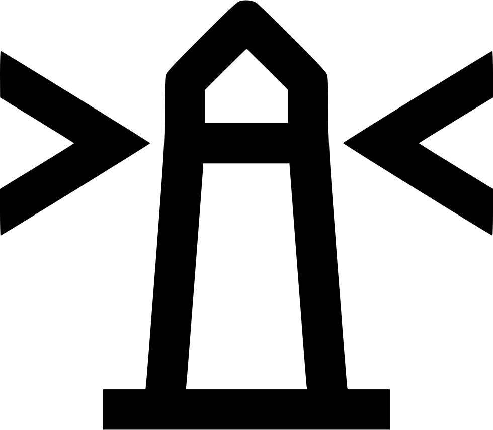 Lighthouse Free Icon - Sign Clipart (980x856), Png Download