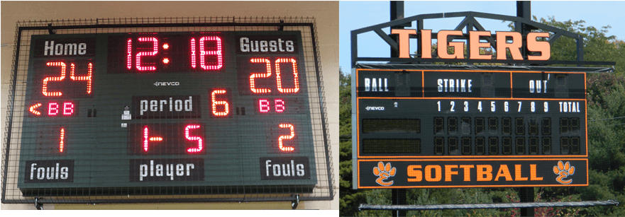 Indoor / Outdoor Protective Nets & Screens - Scoreboard Clipart (880x440), Png Download