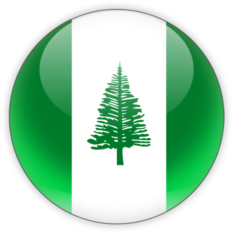 Norfolk Island Round Flag Clipart (640x480), Png Download