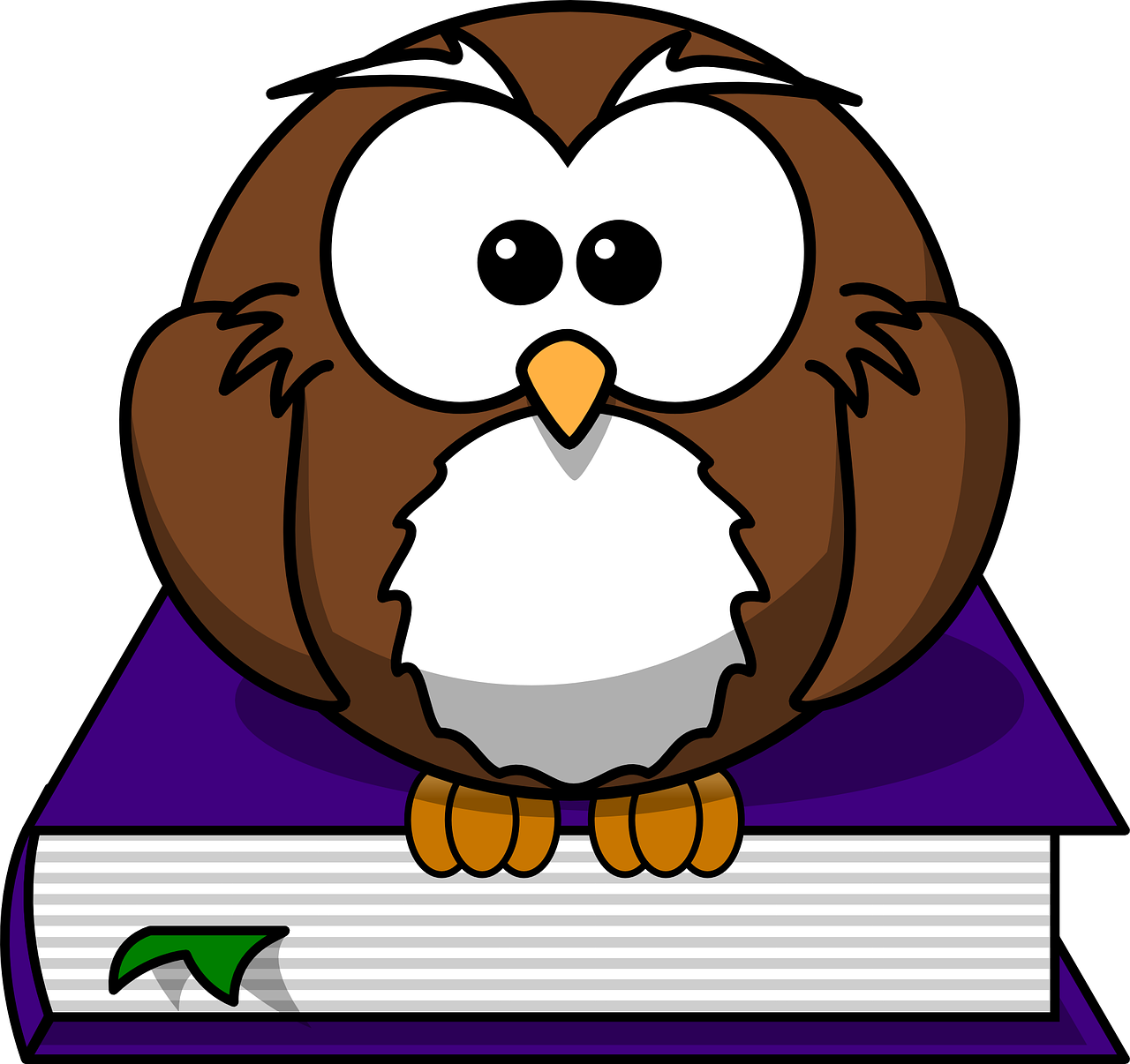 Literature Library Reading Owl Png Image - Cartoon Owl Clipart (1280x1206), Png Download