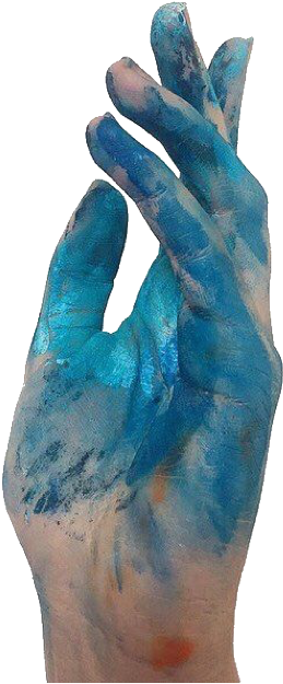 Blue Hand Polyvore Moodboard Filler - Blue Bird Tumblr Aesthetic Clipart (640x635), Png Download