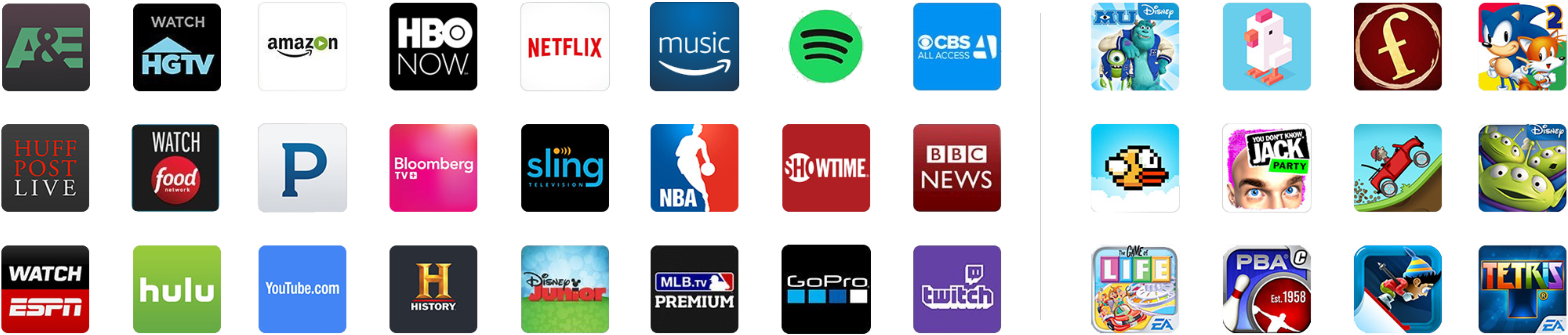 Amazon Fire Tv Gives You Access To All Your Favorite Clipart (8333x2225), Png Download