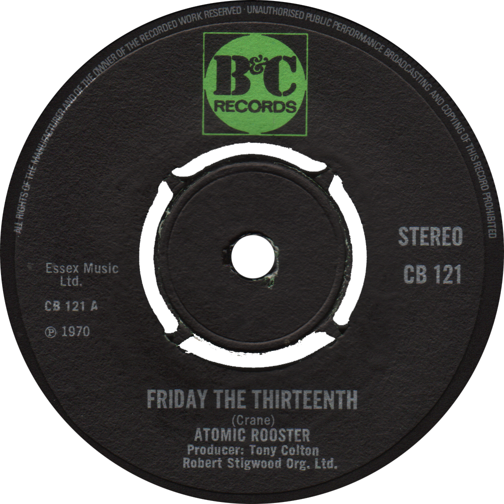 Cb 121 Atomic Rooster Label - Rolling Stones 19th Nervous Breakdown 45 Clipart (1001x1001), Png Download
