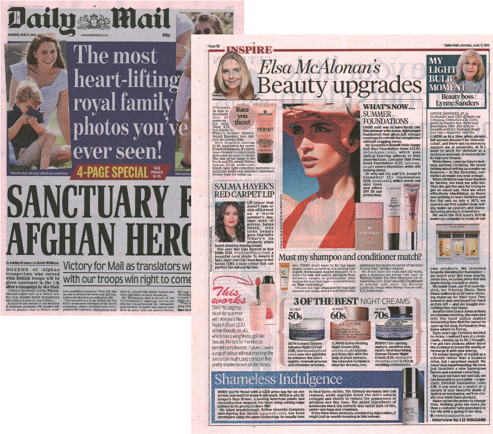June Daily Mail Essence - Daily Mail Front Page Clipart (1060x938), Png Download