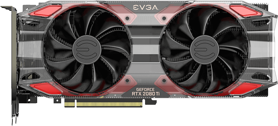 2 W Trimcolor Red 2080 2b Ti - Evga Geforce Rtx 2080 Xc Gaming 8gb Gddr6 Clipart (1000x500), Png Download