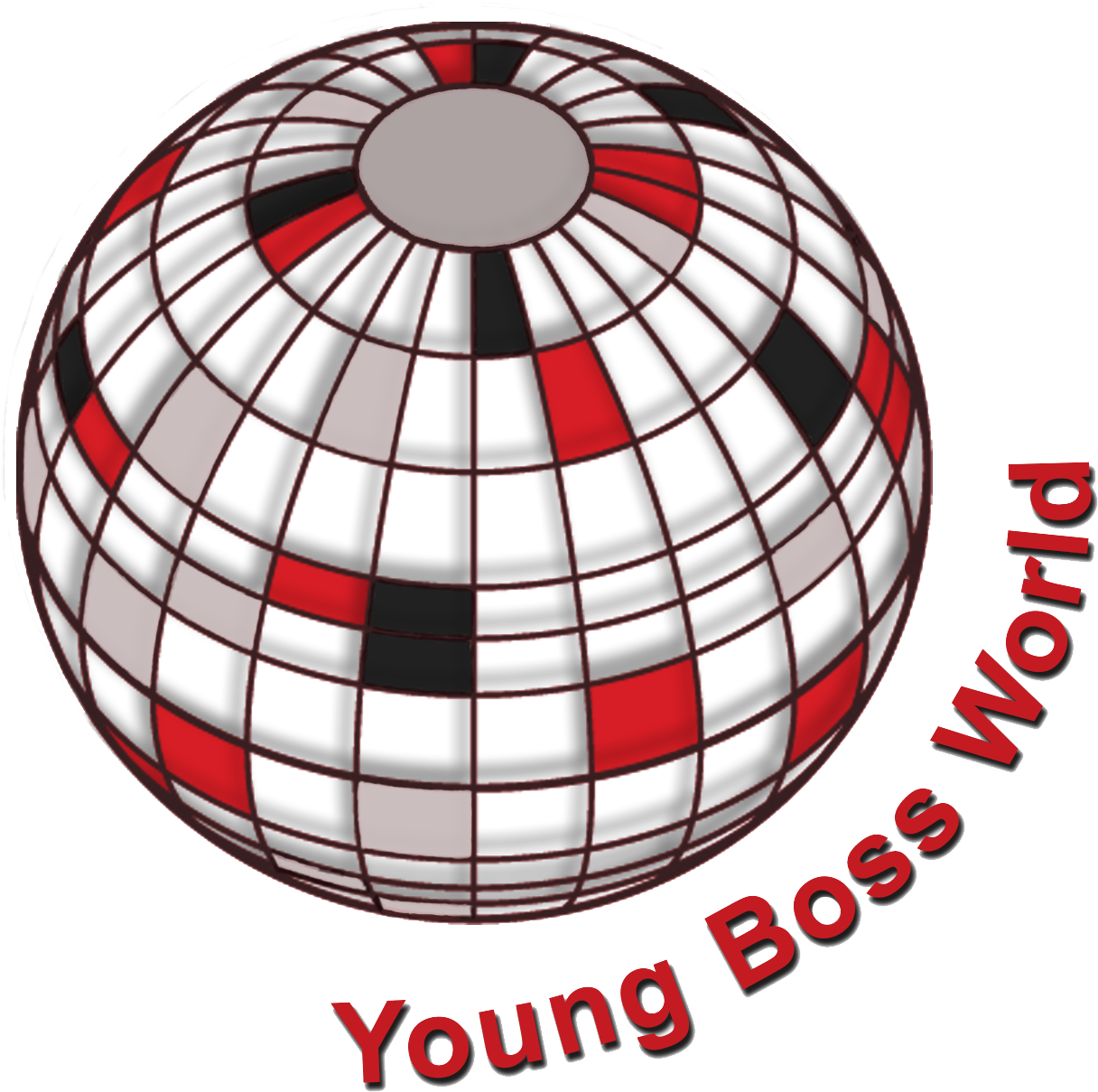 Young Boss World - Black And White Globe Grid Clipart (2100x1500), Png Download
