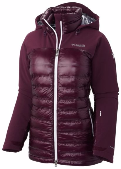 A Close-up Of The Heatzone 1000 Turbodown Jacket - Columbia Heatzone 1000 Turbodown Hooded Jacket Women's Clipart (720x574), Png Download