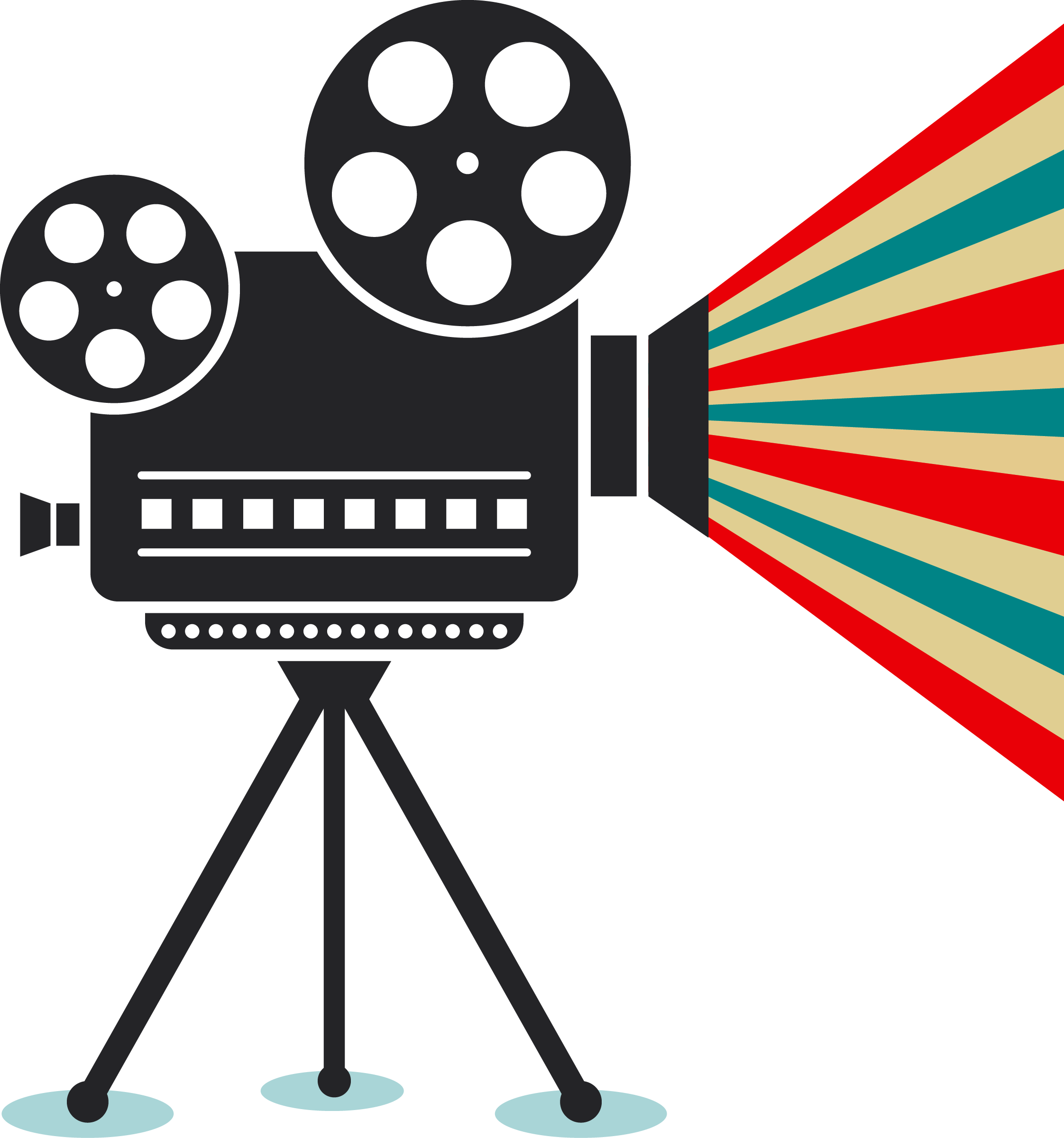 Graphic Freeuse Download Film Projector Clipart - Old Video Camera Png Transparent Png (2244x2401), Png Download