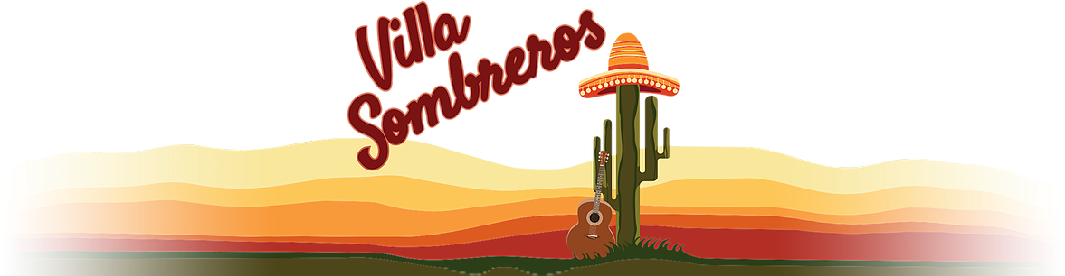 Villa Sombreros Header - Illustration Clipart (1212x305), Png Download