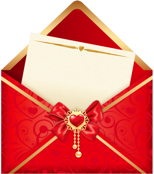 Valentine Letter Clipart - Png Download (533x600), Png Download