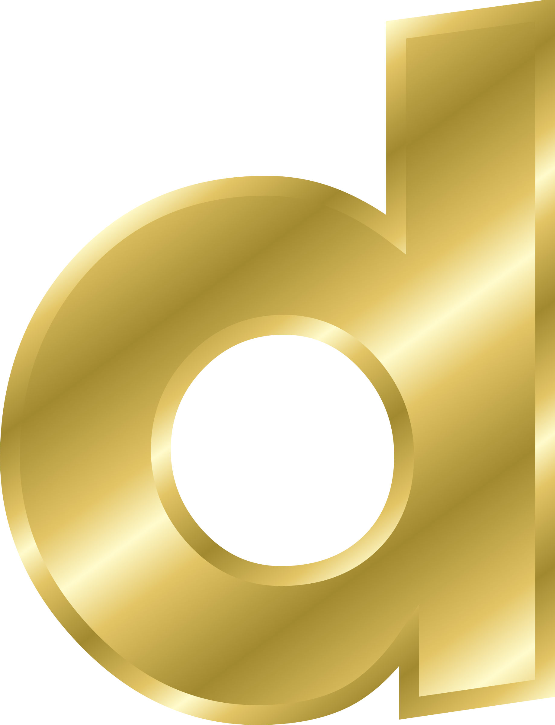 Letter Clipart Gold - Gold Letter D Clipart - Png Download (1838x2400), Png Download