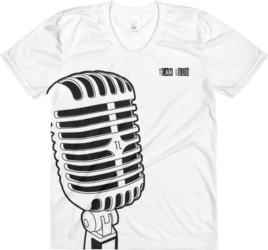 Vintage Microphone Women's T-shirt - Vintage Microphone Vector Free Clipart (911x851), Png Download
